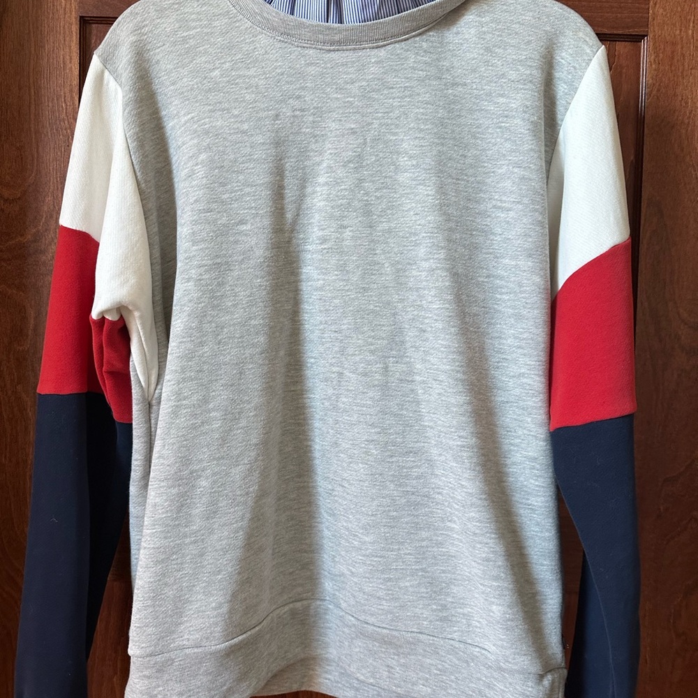 Scotch & Soda Gray, Red, and Navy Crewneck Sweater